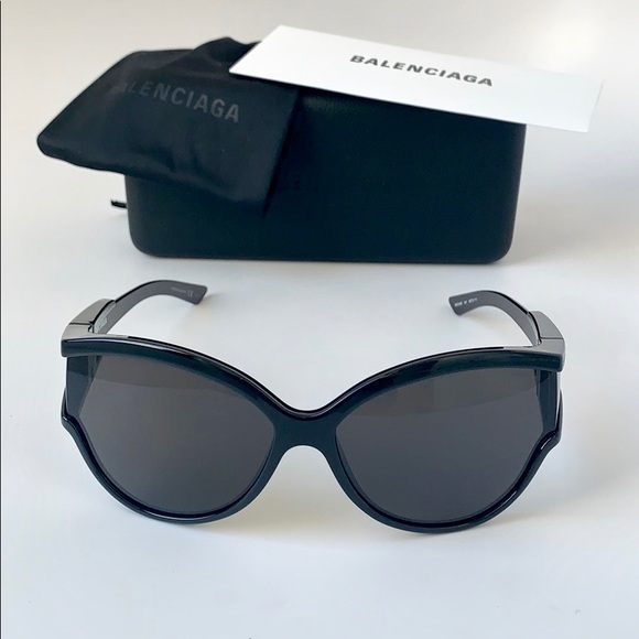 Balencaiga Sunglasses BB0038S 001 Black Grey - Picture 2 of 7